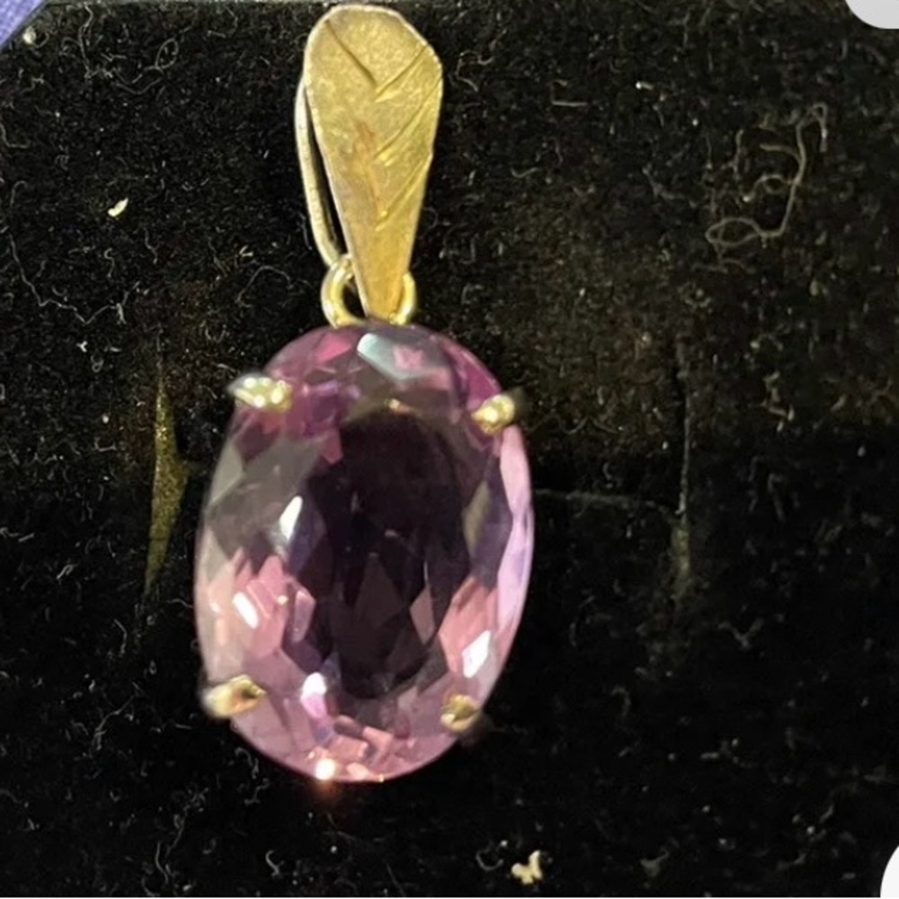 Purple Amethyst Pendant Set In Sterling Silver